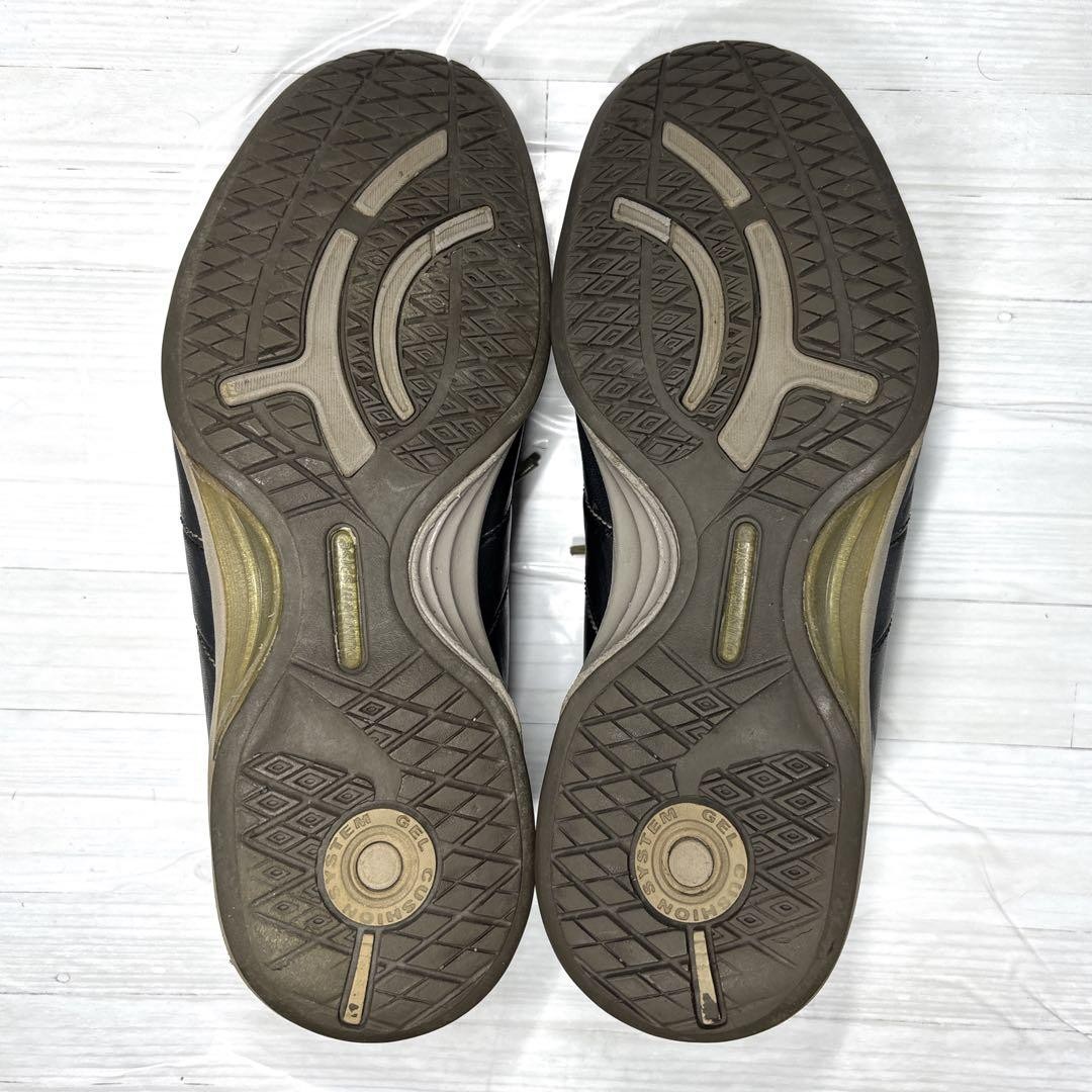 ASICS Walking Pedala Leather Sneakers Black 24.5cm Men's Pre-Owned thumbnail 10