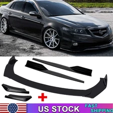 Front Bumper Lip Chin Spoiler Body Kit Splitter Side Skirt For Acura ILX TLX TSX