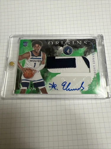 ANTHONY EDWARDS Origins Rookie Jersey Patch Autograph 2020-21 RPA /5 RC #RJA-EDW