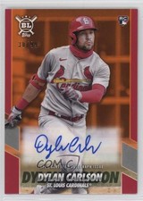 2021 Topps Big League Opening Act Electric Orange 30/99 Dylan Carlson Auto 3f4