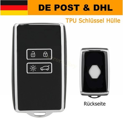 4Tasten Schlüssel Karte Hülle Für Renault Megane Kadjar Clio Captur Dacia Duster