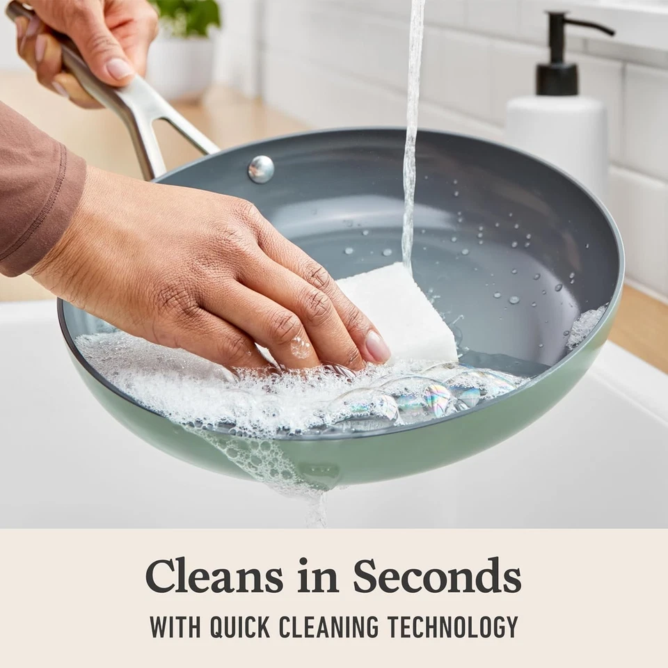 Calphalon® Ceramic Nonstick 12-pc. Cookware Set 12-Piece Set, Silver Ash  - Image 2 of 4