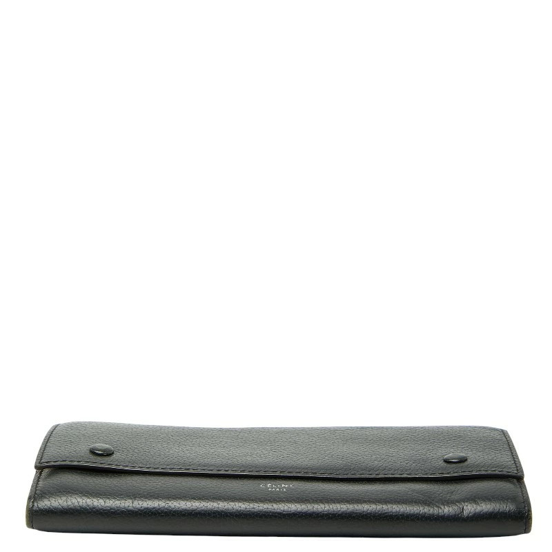 CELINE Large Flap Multi-Function Long Wallet Blac… - image 3