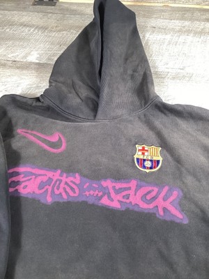 Cactus Jack X Nike X FC Barcelona Black Hoodie XL 100% Cotton By