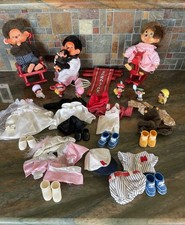Vintage Monchhichi Lot 1974 Sekiguchi Mattel Mother Baby Russ Thumkey Boutique