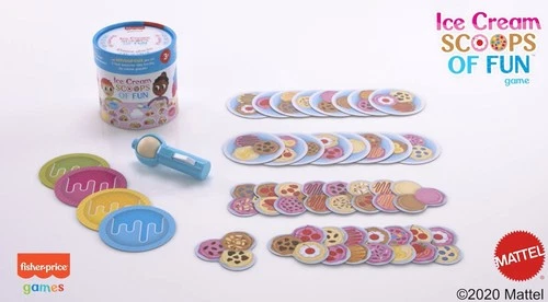 Fisher Price Games Ice Cream Scoops of Fun Game Cards IceCream Scooper 3+ MATTEL