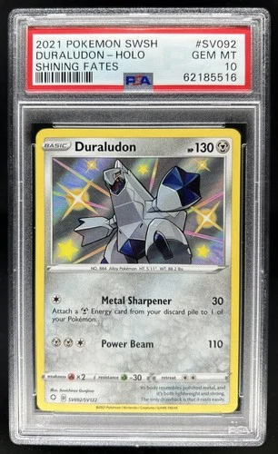 2021 Pokemon SWSH Shining Fates Duraludon Shiny Vault Holo #SV092/SV122 PSA 10