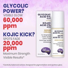Glycolic  Kojic Acid Serum Cream reduce acne and blemishes, gives brighter skin