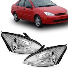 Left Right Pair Headlights Replacement Fit 2000-2004 Ford Focus
