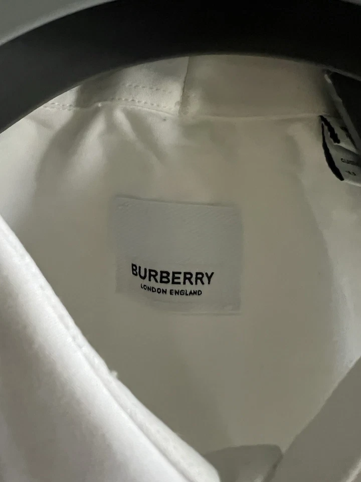 Camisa de vestir Burberry Brit Classic blanca con botones talla L Foto 2 de 4