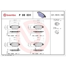 Satz Bremsbeläge Bremsklötze hinten für Opel Corsa C X01 Zafira A T98 2409320