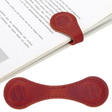 Magnetic Bookmarks, Initial Book Marks Letter W Magnet Page Markers, Red