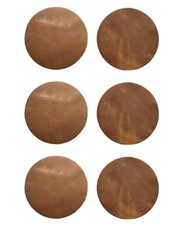 Real Natural Grain Leather Coasters Durable Non-Slip Luggage Distressed D...