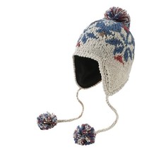 Women Cute Beanie Hat with Pom Warm Ski Snow Ear Flaps Snowflake Fair Isle Pa...