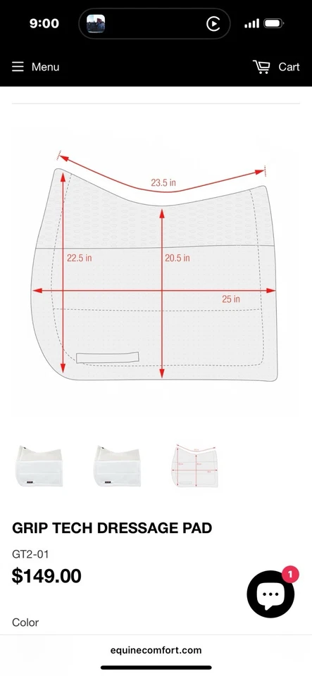 ECP GRIP TECH DRESSAGE PAD - Image 4 of 4