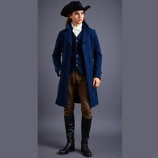 Men's New 19th Century Blue Wool Tailcoat, Only Coat For Sale
