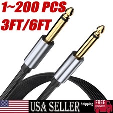 6FT 3.5mm AUX Audio Nylon Braided Cord Cable PC iPod Car Phone headphone lot