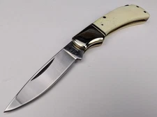 Rough Ryder Lockback Folding Knife - Stainless Blade - White Smooth Bone Handle