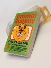 Vintage Sealed Golden Animal Rummy 4908-2 45 Deck With Rules SEALED Made in USA