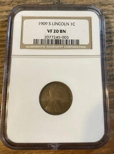 1909 S Lincoln Cent NGC VF 20