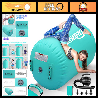 Inflatable Gymnastics Barrel Air Roller with Pump - Tumbling Octagon Mat for Tra