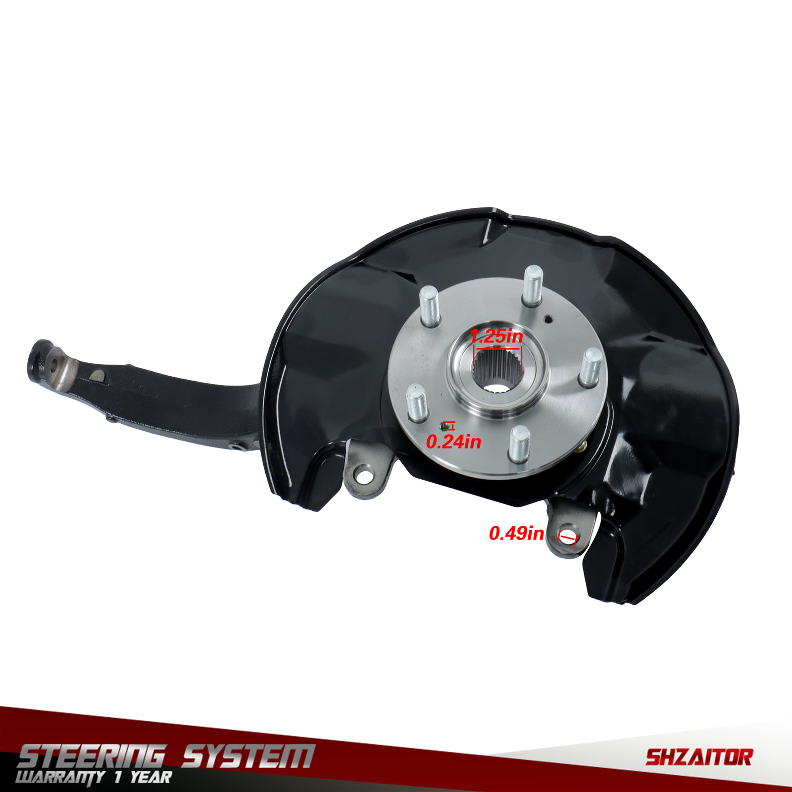 Front Left Steering Knuckle & Wheel Hub Bearing Assembly for Honda Accord Acura