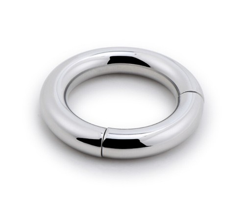 Dispositivo Anelli di Castità Metallo Scroto Acciaio Inox Estensore Sfera Magnetica - Foto 5 di 21