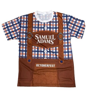 Samuel Adams Octoberfest Lederhosen Polyester T Shirt Sz S