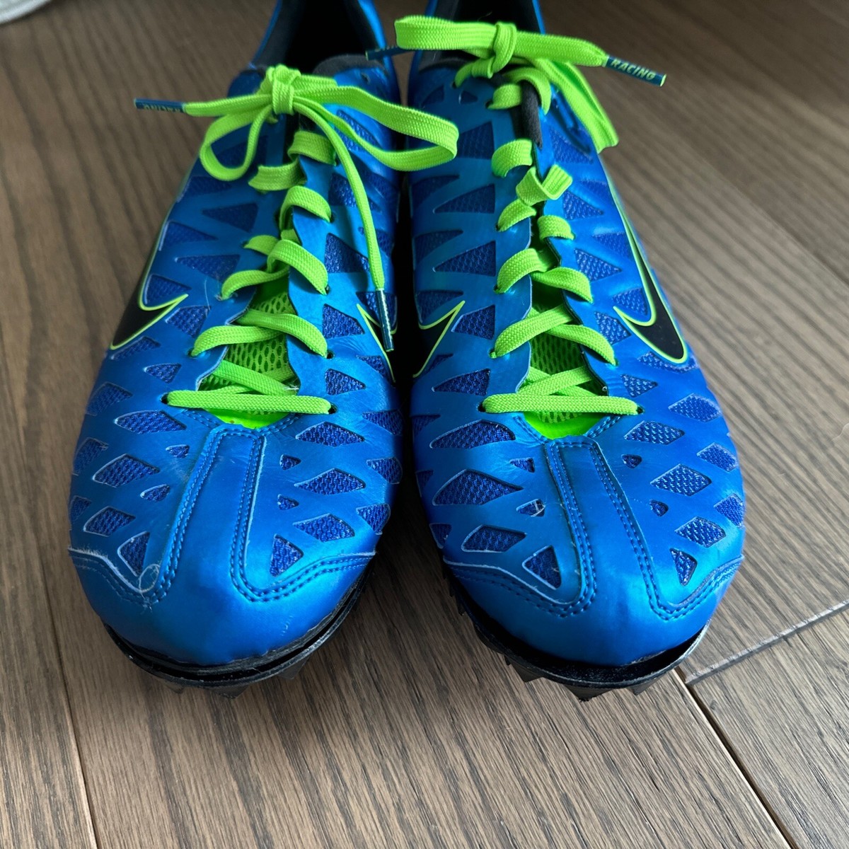 NIKE Zoom Maxcat Track Spikes Sprint Running Shoes - size 11.5 NIKE Zoom Maxcat 3 Black Volt Blue Sprint Track Spikes Shoes  main image 3