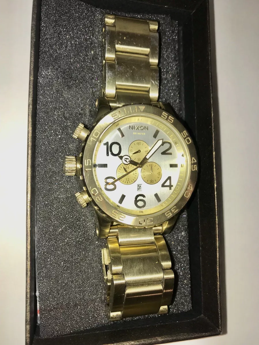 Nixon Watch A0831219 51-30 CHRONO Silver Champagne Gold A083-1219 men