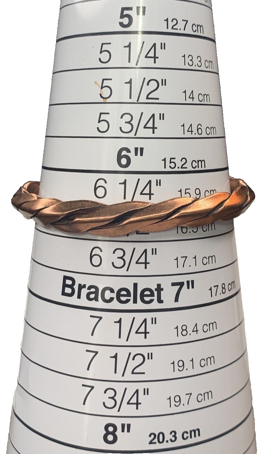 Vintage Heavy Solid Signed Marked Copper Braided … - image 9