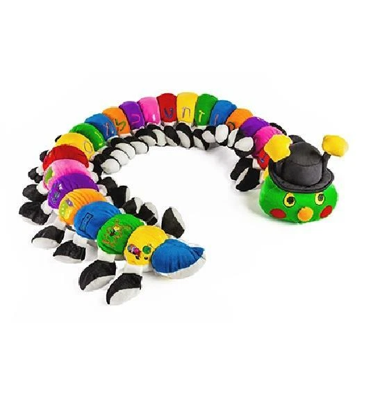 Hebrew Alphabet Caterpillar Plush Toy Easy Way to Learn All