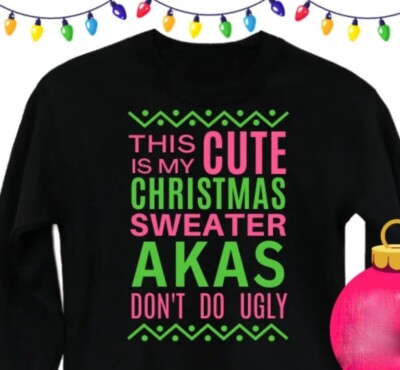 Alpha Kappa Alpha Christmas Sweatshirt , Unisex Sorority Soror Holiday Gift