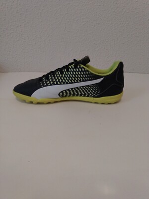 Puma Black Green White Faux Leather Rubber Spike Lace Up Low