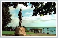 Postcard Massachusetts Plymouth Harbor Indian Chief Massasoit 13B