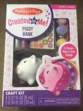 NEW MELISSA  DOUG DECORATE YOUR OWN PIGGY BANK KIDS CRAFTS
