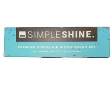 Horsehair Silver Brush Set 2 Silver Cleaning Brushes for Detail Polish Work