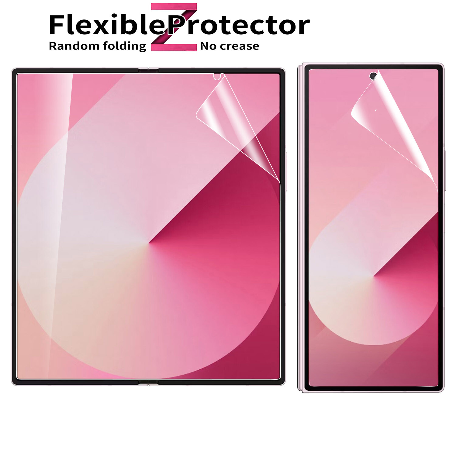 Clear Hydrogel Front and Inside Screen Protector For Samsung Galaxy Z Fold 6 USA-image