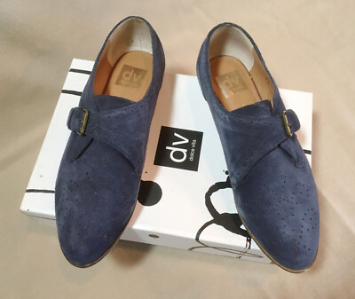 Dolce Vita Blue Suede Loafer Oxford Slip On Women Shoes - Sz 