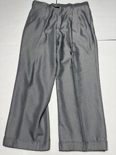 Chaps Ralph Lauren Trousers Grey With Stripes Size 34x32 Style# 64038 Polyester