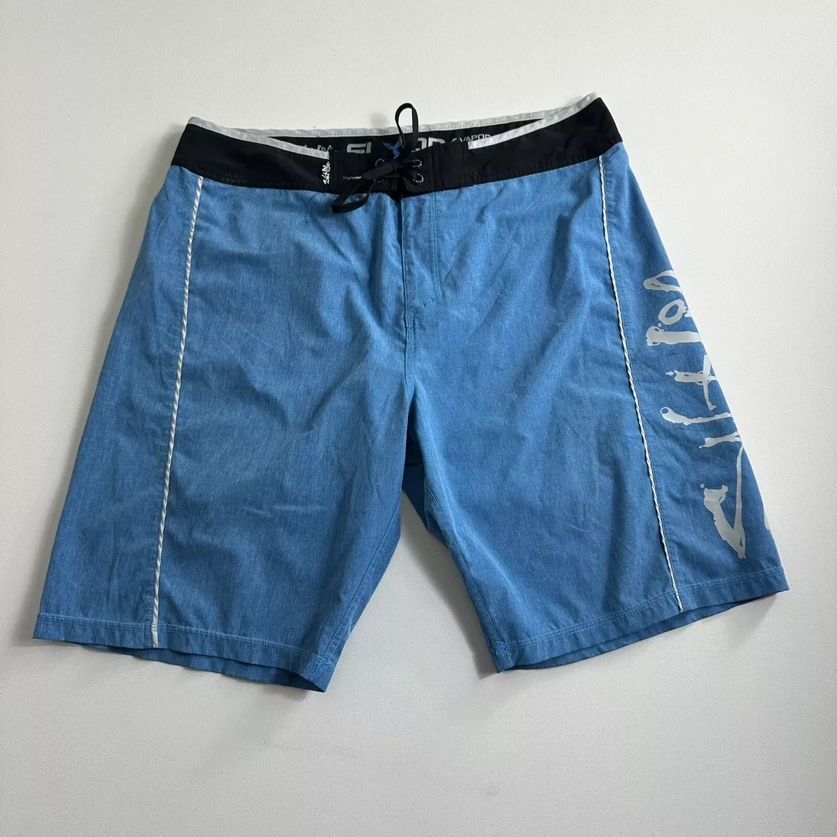 SALT LIFE Board Shorts Mens Size 36 Blue SLX QD Vapor Stretch Beach Logo Trunks