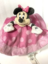 Disney Minnie Mouse Lovey Security Blanket Pink 12  Round EUC