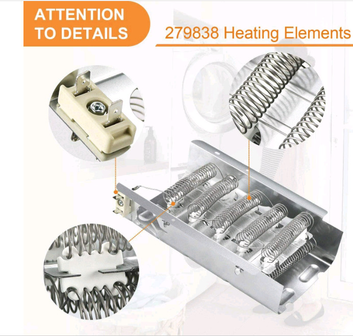 Whirlpool 307178 Heating Element Assembly - Genuine Replacement Part For Dryers (240V)