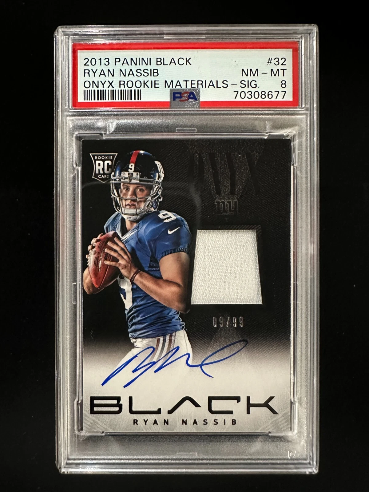Ryan Nassib Panini Black Onyx Rookie Materials #32 Signature