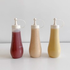 1PC Squeeze Sauce Bottle Ketchup Honey Plastic Condiment Jar Portable Home Cook