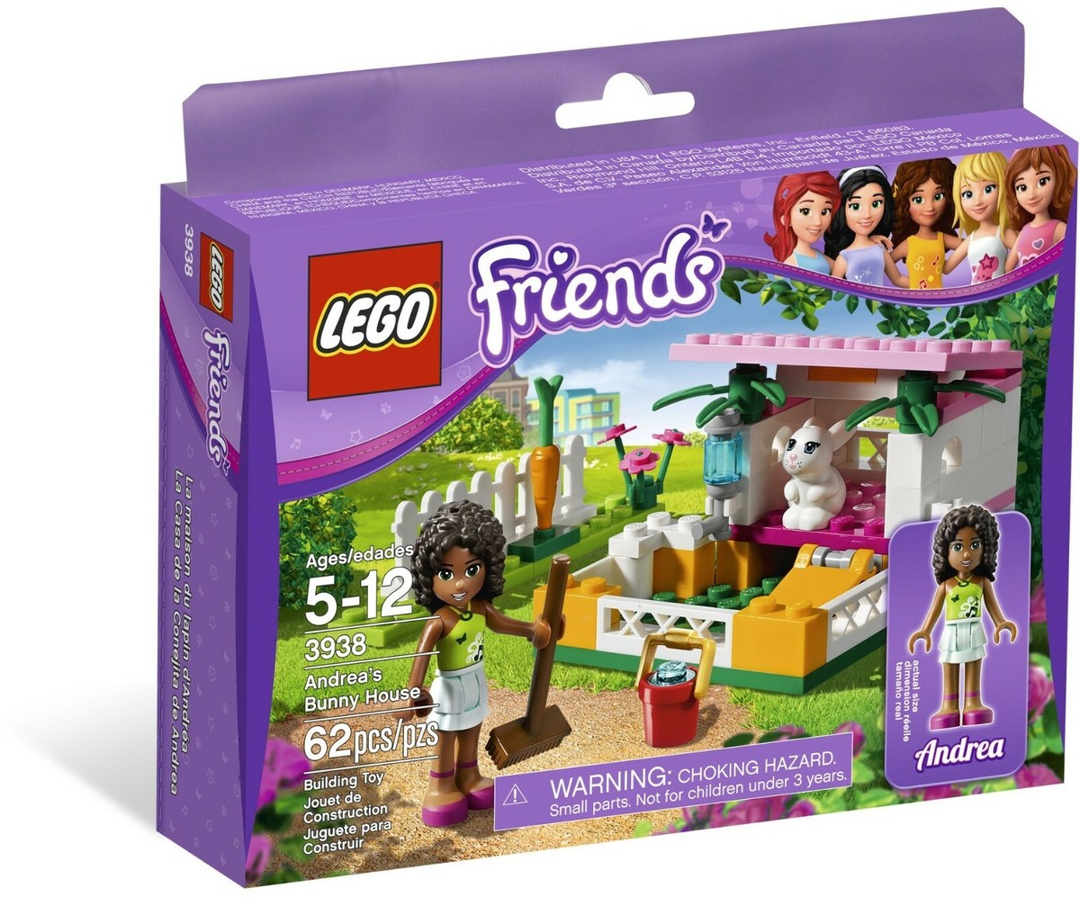 LEGO 3938 Friends Andrea's Bunny Doll House rabbit garden Belville