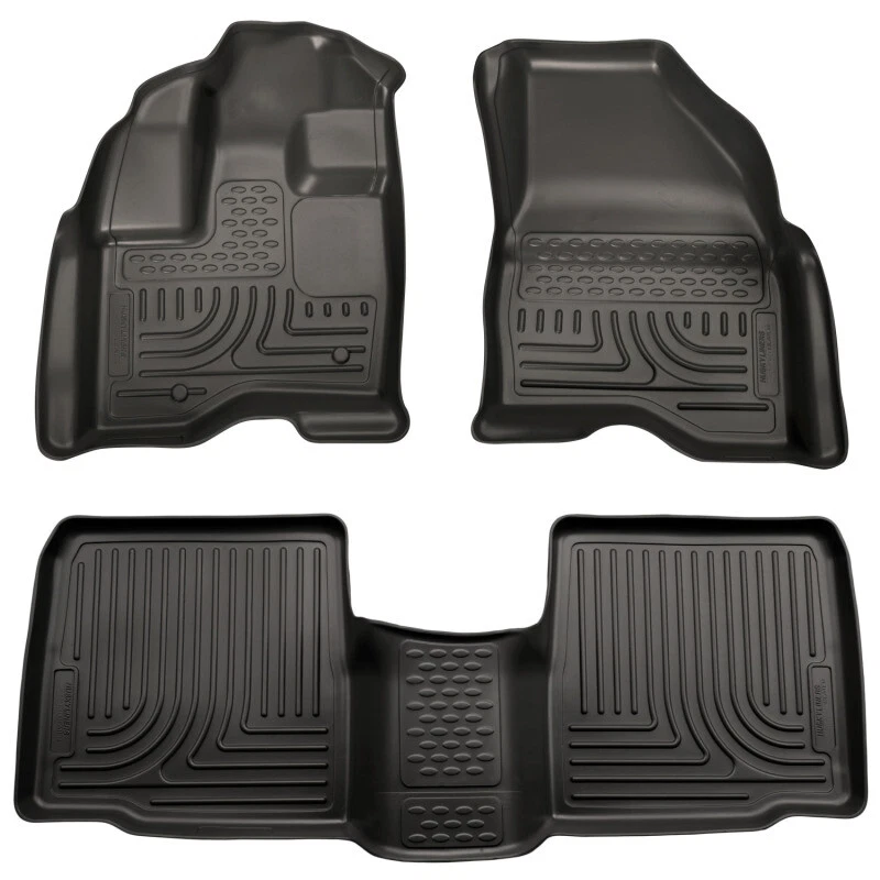 Combo de revestimientos de piso negros Husky Liners 98731 WeatherBeater para Lincoln MKS Foto 2 de 4