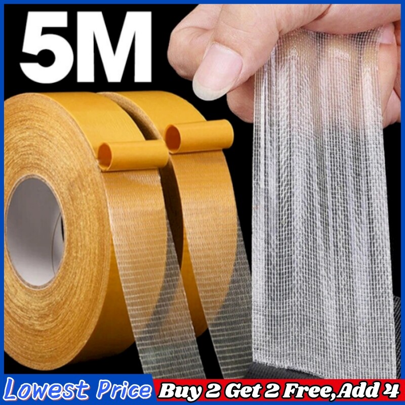Strong Adhesive Doublesided Gauze Fiber Mesh Tape Fiberglass