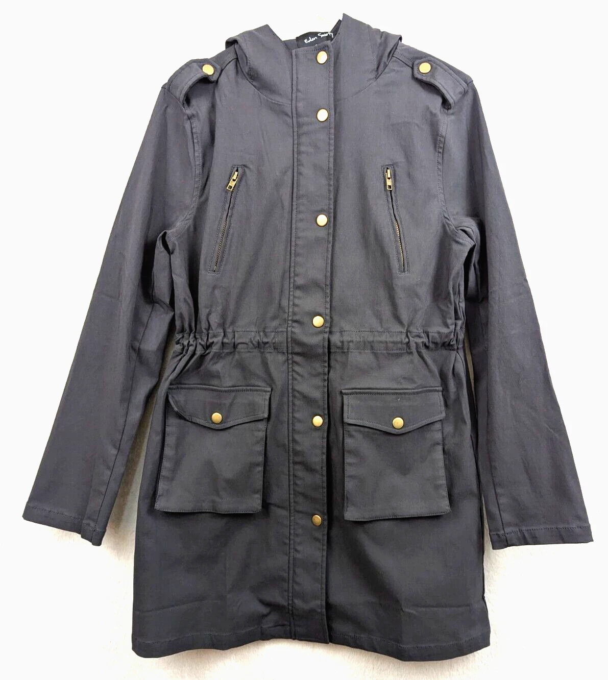Eden Society sz M Jacket Holly contrast hoodie cargo gray zips 8001
