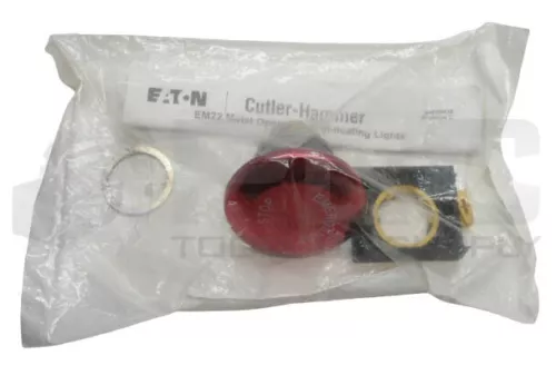 NEW EATON CUTLER HAMMER EM22J2N8 JUMBO MUSHROOM METAL PUSHBUTTON, RED